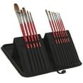 thumbnail image 1 of Creative Mark Staccato Artist Paintbrush Set of 12, Synthetic Bristle, Long Handled for Acrylic Painting, Includes Brush Easel Stand, 1 of 7