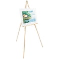 thumbnail image 1 of Creative Mark Thrifty Wood Tripod Display Easel Stand for Painting Pack of 12 - Durable Light Weight and Foldable, Perfect Drawing and Painting - Beech Finish - Ideal For Artist, 1 of 2