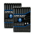 thumbnail image 1 of Creative Mark Ultimate Fine Line Drawing Pens Super Black, Permanent, Waterproof, & Acid-Free Assorted Tips and Large Brush Pen - [Fineliners and Sketch Set of 8 - 2 Pack], 1 of 7