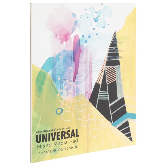 Creative Mark Universal Mixed Media Pads - White 200gsm Paper Pads for Any Media, Acrylics, Collages, & More! - [Single - 11x14"]