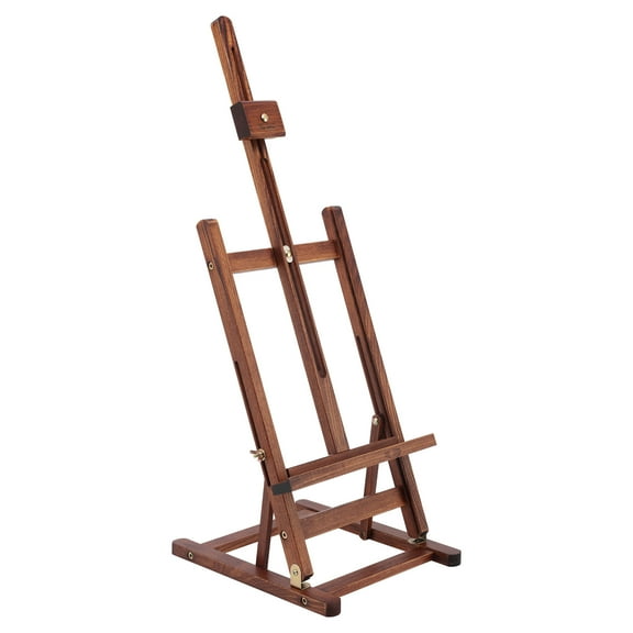Creative Mark Van Gogh Tabletop H-Frame Easel, 29" High, Solid Beechwood, Walnut Stain Art Easel for Painting Canvas up to 22", Adjustable Desktop Stand for Artists & Beginners
