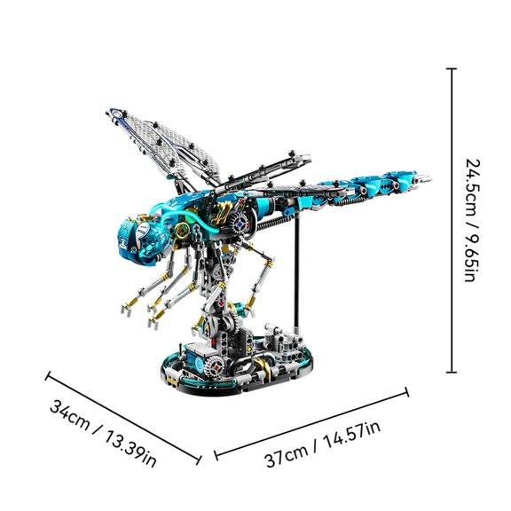 Creative Mechanical Dragonfly Construction Set Animal Building Blocks MOC Educational Toy for Kids Adults STEM Learning Kit