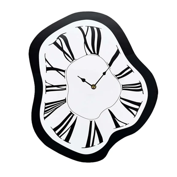 Creative Melting Clock Unique Acrylic Distorted Clocks for Shelf Office Shop Desktop Ornament House Decoration DROPSHIPPING