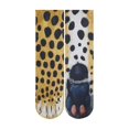 thumbnail image 1 of Creative Men Women Fun Socks 3D Print Animal Feet Pattern Novelty Socks Paw Crew Socks, G, 1 of 5