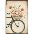 thumbnail image 1 of Creative Metal Tin Sign Bike with Flower Funny Tin Sign Spring & Summer Wall Decor Rustic Farmhouse Decor for Home Cafes Office Store Pubs Club Sign Gift Plaque Metal Tin 5.5x8 Inch, 1 of 7