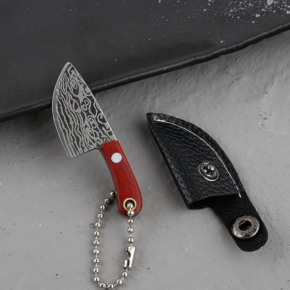 Creative Mini Knife 2 Inch Portable Box Opener with Damascus Decorative Pattern Non Folding Utility Tool for Packages Mail and Home Organization Easy to Carry