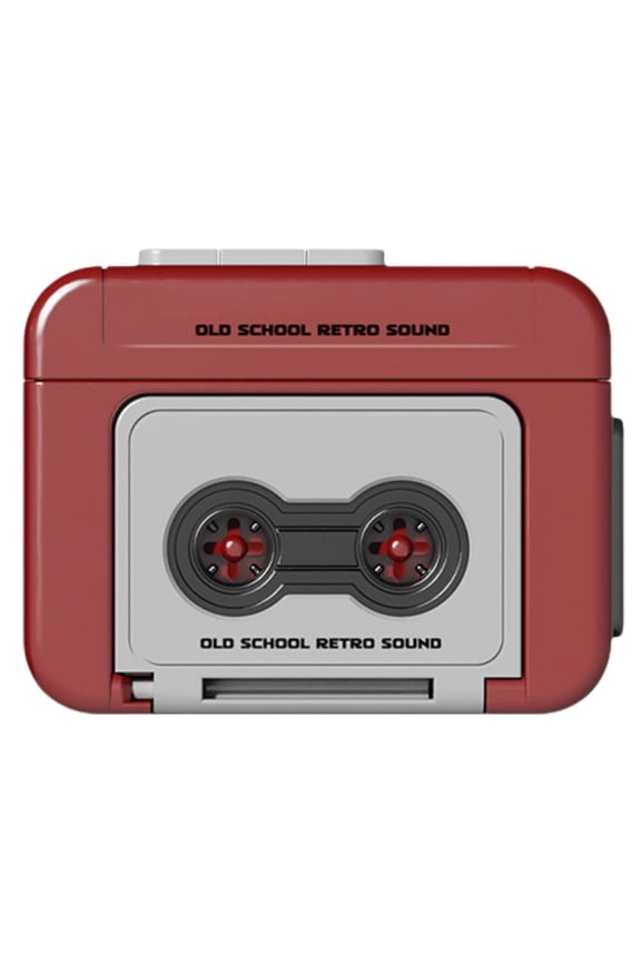 Creative Mini Tape Recorder Keychain | Retro Recorder Tape Keychain | Retro Cassette Player Portable Keychain Gifts for Birthday Valentine's Day Christmas - Red