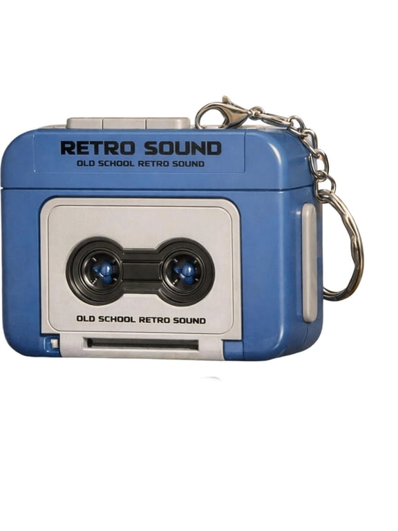 Creative Mini Tape Recorder– Portable Retro Recorder Keychain, Retro Cassette Player Pendant Gift, Vintage Music Player for Backpacks, Handbags, and Accessories (D)