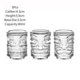 thumbnail image 1 of Creative Mini Tiki Glass Cup Shot Glasses Stacking Cups Cocktail Glass Tiki Cup Set With 6 Holes Tray Tiki Bar Accessories, 1 of 7