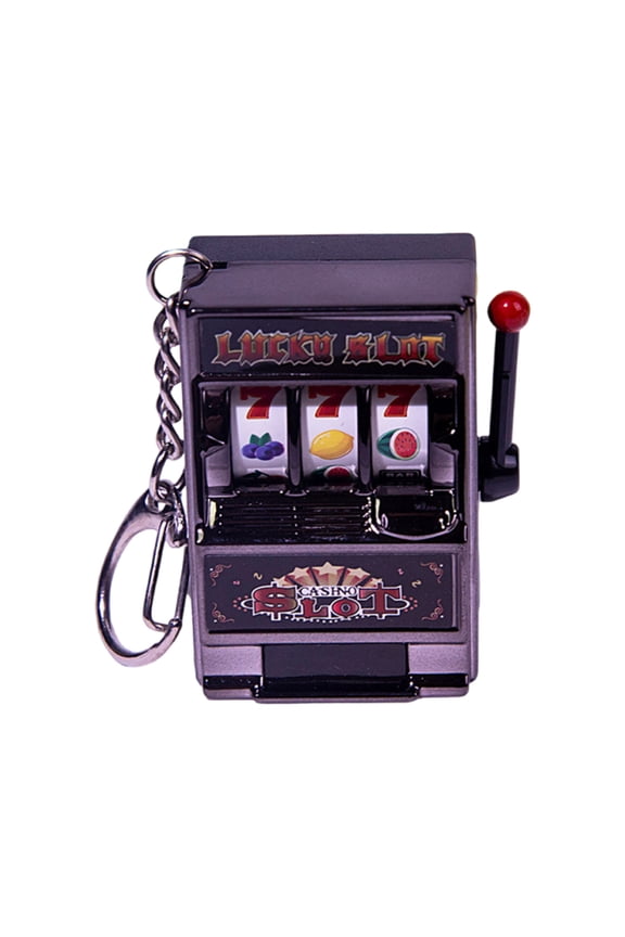 Creative Miniature Fruit Slot Handheld Game Key Rings Plastic Entertainment Accessory Stylish Gift for Kids and Adults