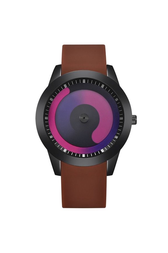 Creative Minimalist Analog Quartz Watch for Men and Women, Pointerless Designer Dial, Fashion Casual Wrist Watch , Designer Unisex Watch Clock Unique Gift Timepiece