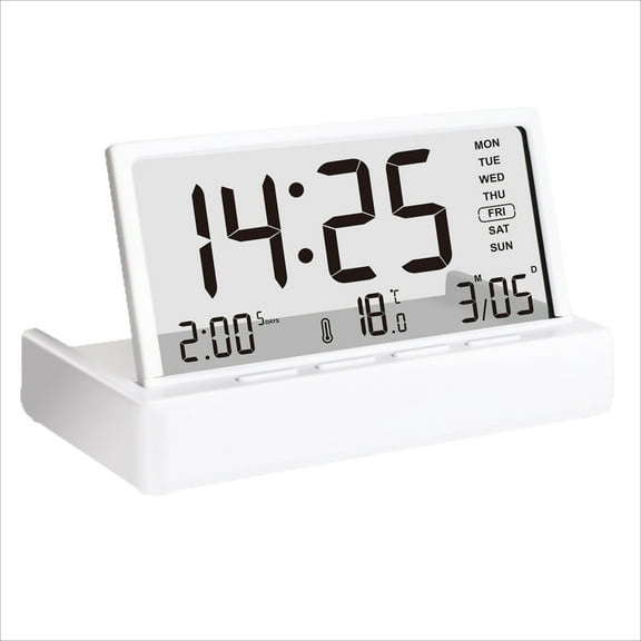 Creative Minimalist Folding Digital Alarm Clock - Date & Temperature Display, Portable Travel Clock, Silent Nightlight Desk Clock