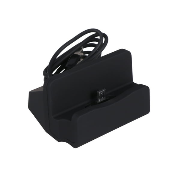 Creative Mobile Phone Charging Stand Desktop Phone Dock Charger with Power Cable (Black)