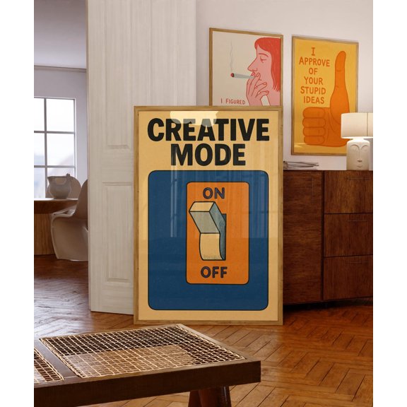 Creative Mode On Design Poster
