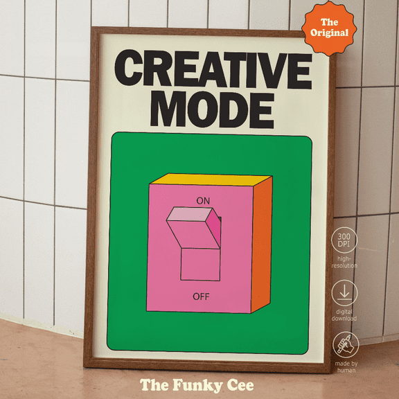 Creative Mode Poster, Wall Art, Trendy Retro Poster, Modern Room Decor, Poster Only, Poster Home Decor, Poster Only