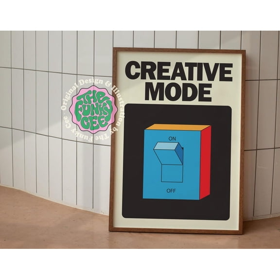 Creative Mode Retro Trendy Home Office Graphic Design Decor, Unframed Paper Print Size 8x12