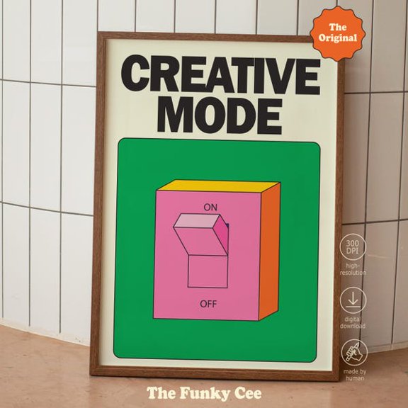 Creative Mode Trendy Wall Art Print Modern Aesthetic Office Decor Graphic Design Poster Printable Posters, Unframed Paper Poster 24x36in