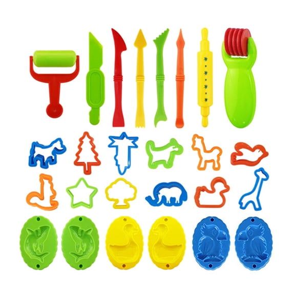 Creative Modeling Clay Mold Tool Set for Kids Craft Activity NonToxic Various Stamps Pattern for Children Travel