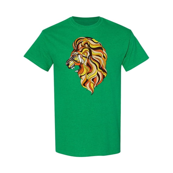 Creative Modern Lion Design T-Shirt Men -Image by Shutterstock, Male Small