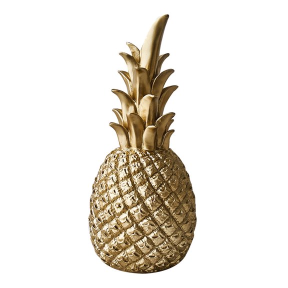 Creative Modern Resin Pineapple Shaped Ornament Gift Home Desktop Decoration Wedding Decor(Golden,Small)