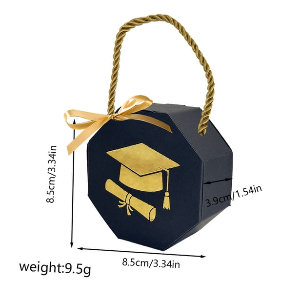 Creative Mortarboard Shape Graduation Party Favor Boxes, Desktop Centerpiece Packaging for Chocolates and Sweets, Academic Celebration Supplies Pack