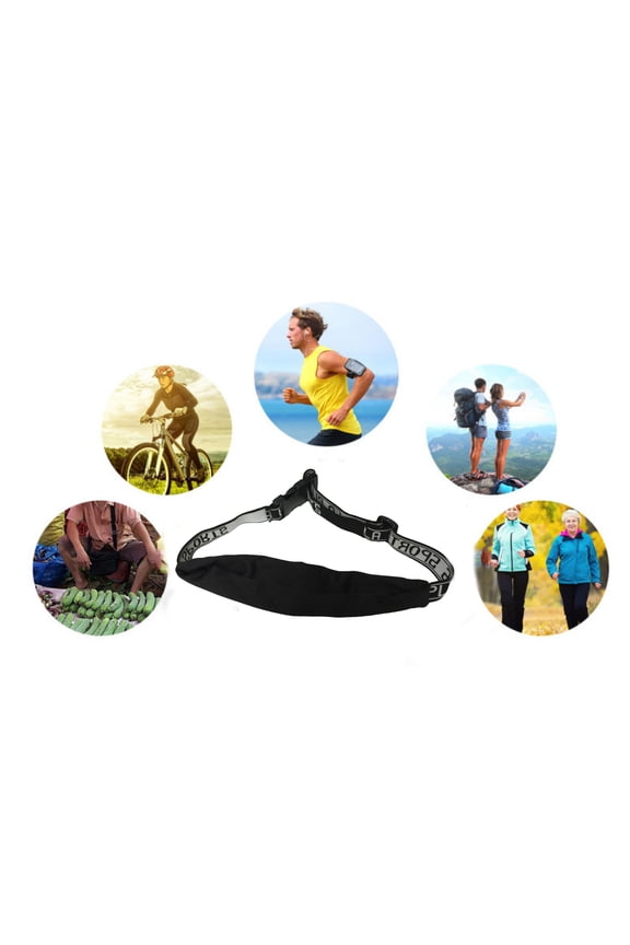 14122 Black Elastic Adjustable Length Invisible Storage Belt . Adjustable Length Invisible Storage Belt for outdoor storage for keys, phones, wallets, etc.