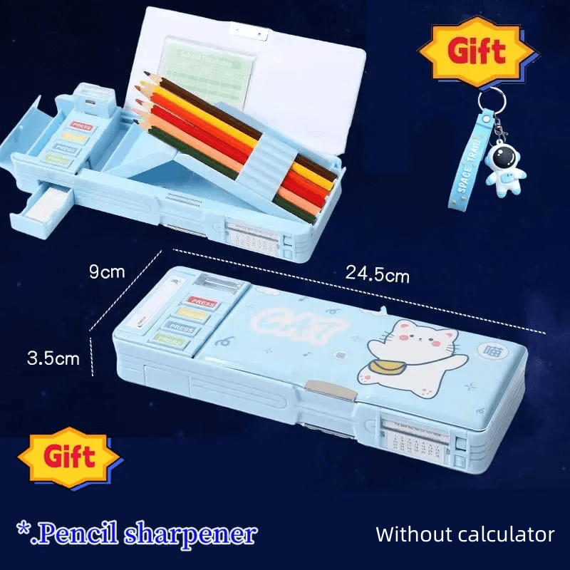 Creative Multifunctional Plastic Stationery Box for Primary School