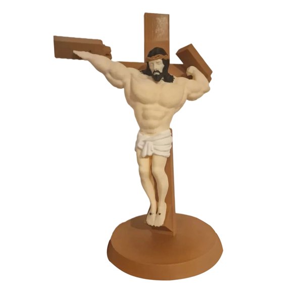 Creative Muscular Jesuses Statue Easter Themed Decors Indoor Tabletop Religious Gift Ideal For Home And Party Use