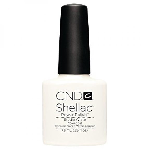 Creative Nail Shellac, Studio White, 0.25 Fluid Ounce