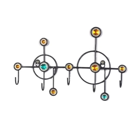 Creative No-Hole-Punch Wall Mounted Coat Rack Decorative Key Clothes Hook For Entryway, Bedroom, Porch