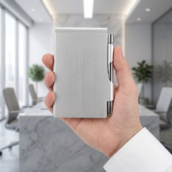 Creative Notebook Journal Case Notepad Holder Metal Paper Office Chaiers Supllies Pen Stand Pocket