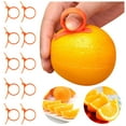thumbnail image 1 of Creative Orange Peeler Tool Large Finger Loop Citrus Opener PP Material Easy Peel Design 10 Pack for Kitchen Daily Use, 1 of 9