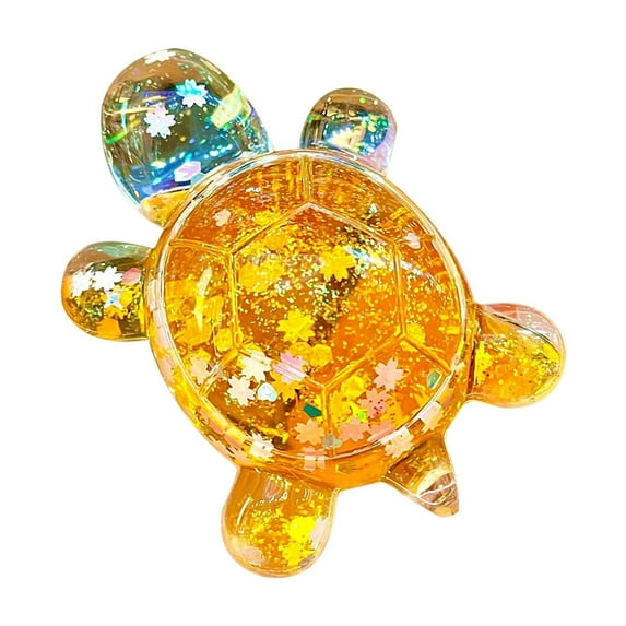 Creative Ornament​​ Quicksand Flash Turtle Ornament Dazzling Color Burst Jewelry Decor Creative Table Accent 20ml Glitter Display Orange Sparkle Turtle​​