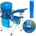 thumbnail image 1 of Creative Outdoor Collapsible Folding Chair with Adjustable Table Beach & Camping Chair, Ocean Diamond, 1 of 9