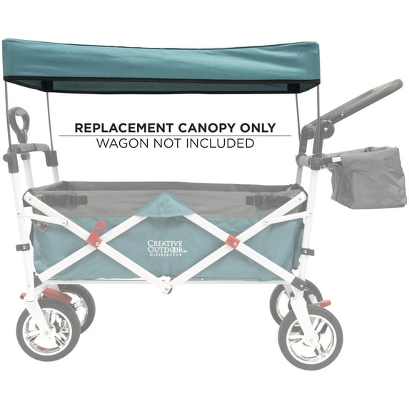 Creative Outdoor Distributor Replacement Canopy for Push Pull Folding Wagon- Teal
