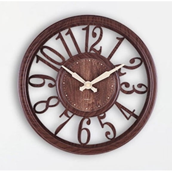 Creative Outdoor Garden Black Wall Clock Waterproof Home Decor Ornament 3D Hollow Gear Numeral Hanging Clock With Glass