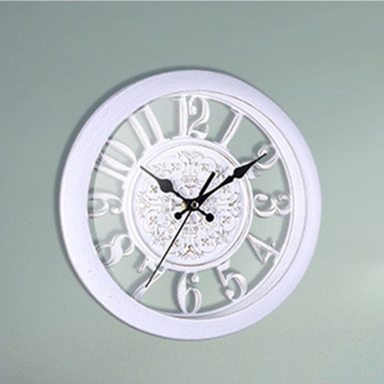 Creative Outdoor Garden Black Wall Clock Waterproof Home Decor Ornament 3D Hollow Gear Numeral Hanging Clock With Glass