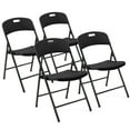 thumbnail image 1 of Creative Outdoor Portable Plastic Folding Chairs 4 Pack 500-lb Capacity Outdoor Chair, Black, 1 of 4
