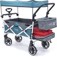 thumbnail image 1 of Creative Outdoor Push Pull Wagon Stroller with Canopy Folding Wagon for Kids, Black/Gray, 1 of 8