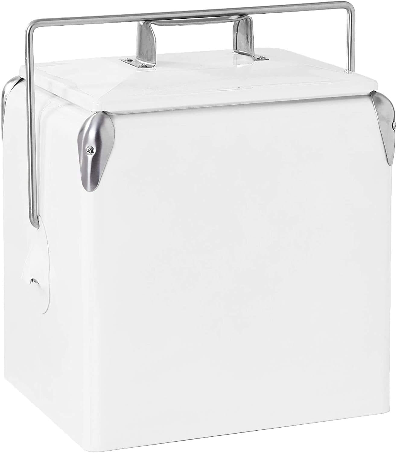 Creative Outdoor Retro Cooler 12-Qt Outdoor Vintage Cooler Ice Chest for Drinks, White