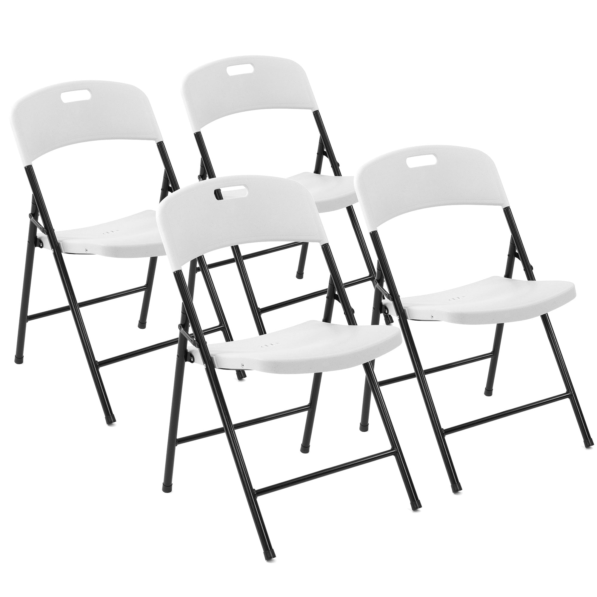 Creative Outdoor White Indoor/Outdoor Folding Chair Pack of 4