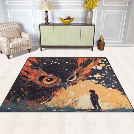 Creative Owl 63''x48'' Plush Memory Foam Bath Mat, Soft, Absorbent, Non Slip, Durable