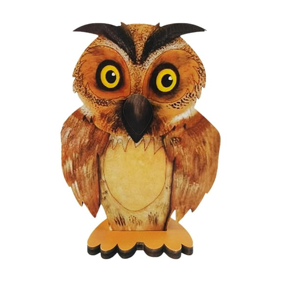 Creative Owl Glasses Holder, Lightweight Eyeglass Stand Wooden Cute Sunglasses Display Rack for Bedside Restaurant Watches Tabletop Wedding