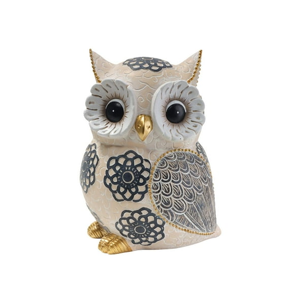 Creative Owl Ornament Owl Statue Desktop Tabletop Decor Fairy Garden Miniature Art Crafts Owl Figurine Owl Sculpture for Bedroom Patio Home