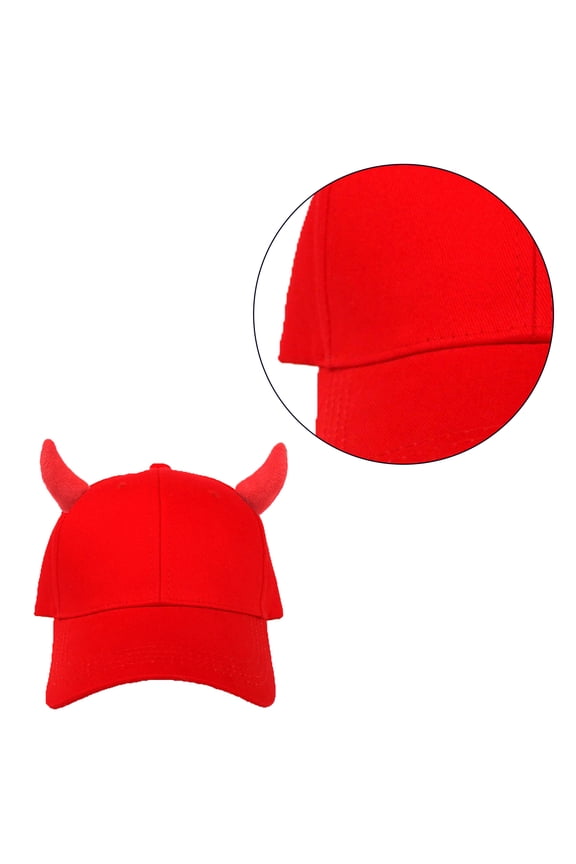 Creative Ox Horn Baseball Caps Adjustable Sunscreen Hat&Devil Horn Suit Casual Hiphop Cycling Hat for Boy Girls Unisex