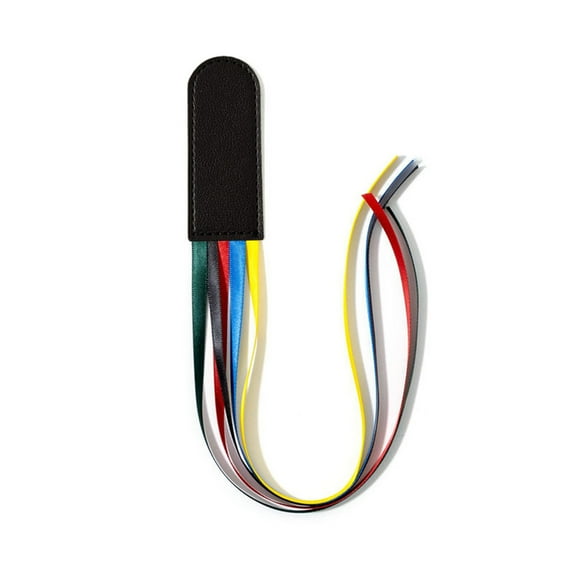 Creative Page Markers Ribbon Bookmarks with 5 Color Ribbons Leather ...