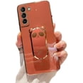 thumbnail image 1 of Creative Panda Folding Bracket Phone Case with Invisible Bracket, Cute Cartoon, Full Coverage Anti-Fall, for Samsung Galaxy S23 S22 S21 S20 Phone Case (Red,S21 FE), 1 of 8