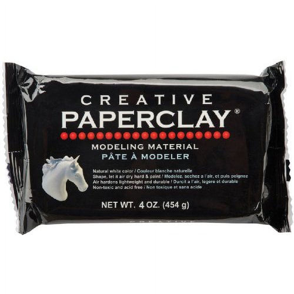 Paperclay Creative Modeling Material, Air Hardening, Natural White, 4 ...