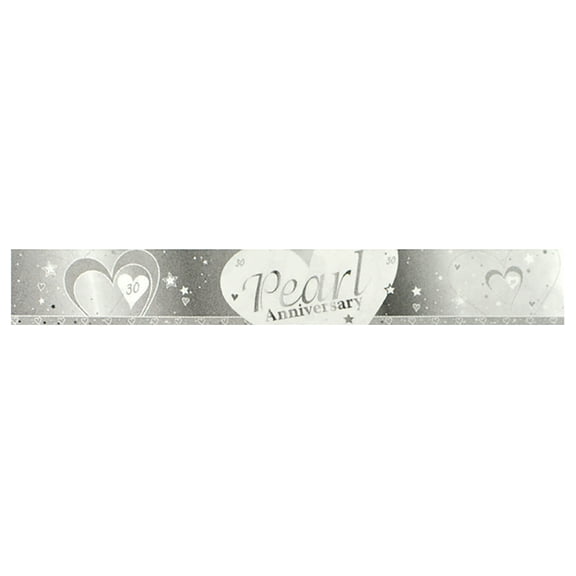 Creative Party 108 inch Anniversary Foil Banner - Pearl