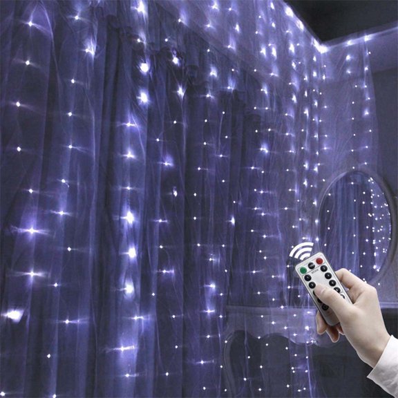 Creative Party Decor Curtain Lights 8 Modes Usb String Light With Remote Control,X Decorative Curtain Light + 1 X Remote Control Clearance
